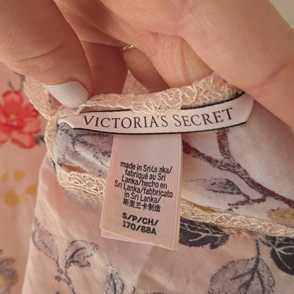 Victoria's Secret Lingerie S Slip Lace Tank Top Floral Adjustable Straps